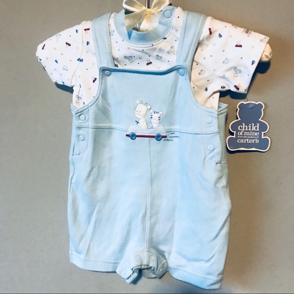 child of mine Other - Child of Mine Blue Overall Set | L | 6-9 Months